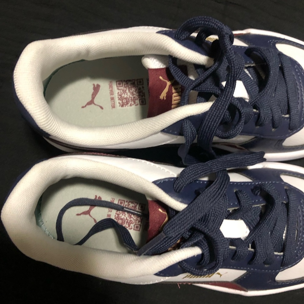 PUMA Unisex Kids Athletic Sneakers, Size 4.5, .White Navy, 11C Model 306317-51 - Picture 4 of 6